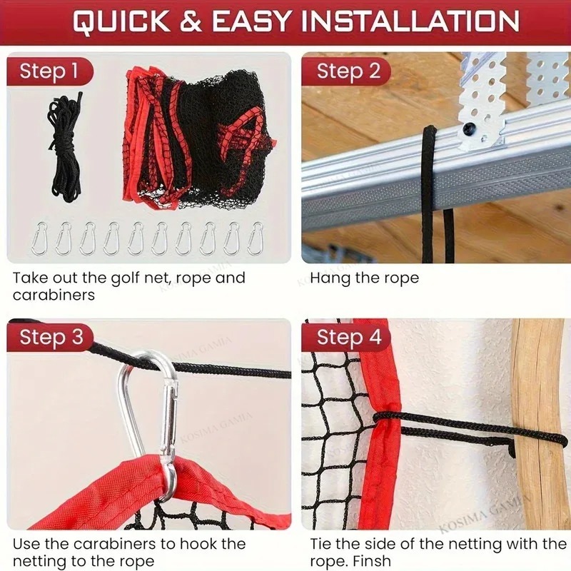 Heavy Duty Golf Net 10x10FT Go - Practice Net Hitting ulasan dan harga