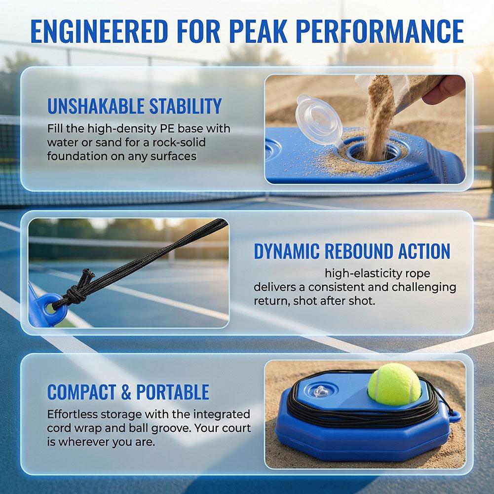 Portable Tennis Rebound Net -  - Practice Net Hitting ulasan dan harga